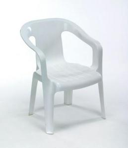 silla plástico blanco